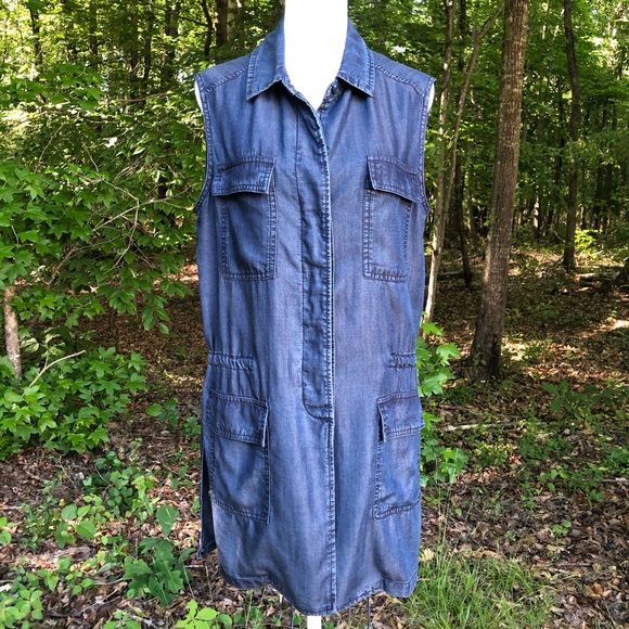 BUFFALO David Button Chambray Vest - Picture 3 of 11